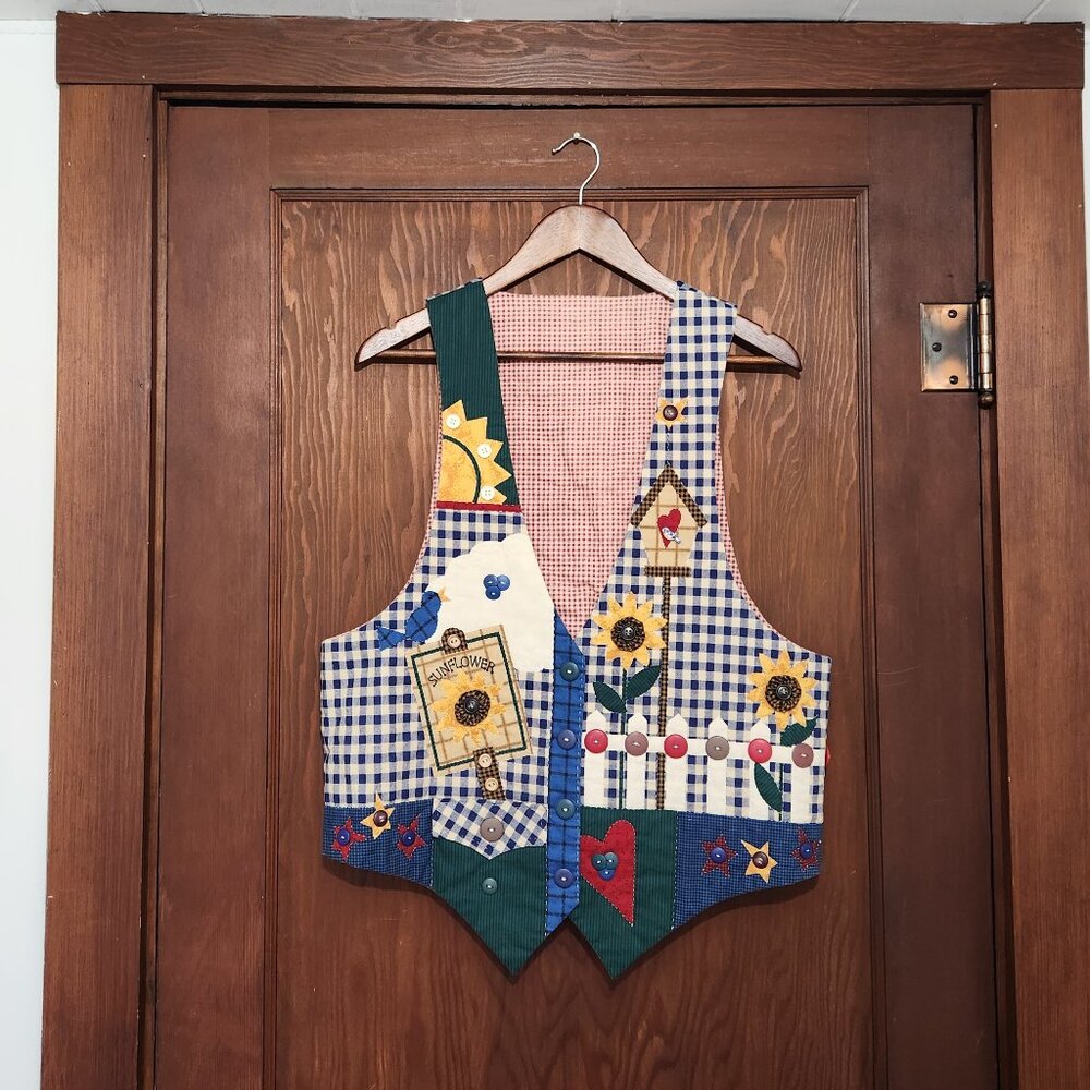 Unbranded Sunflower Patchwork Vest - image 1